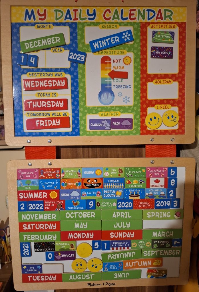 Calendar în engleza lemn Melissa&Doug