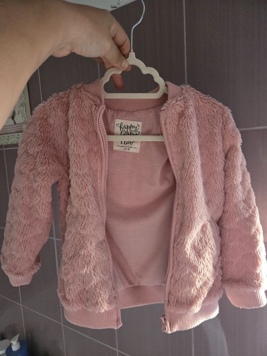 Geaca imitatie de blana Cool Club pentru fetite, marimea 98