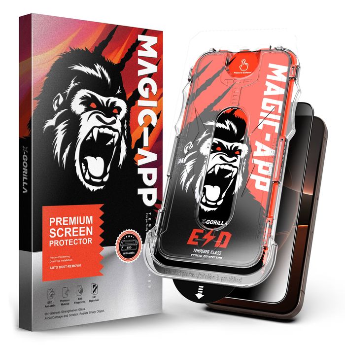 Privacy Gorilla glass протектор easy install за iPhone 13/14/15/16/17