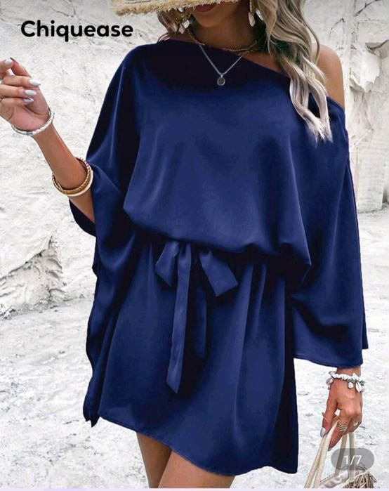 Синя рокля размер М