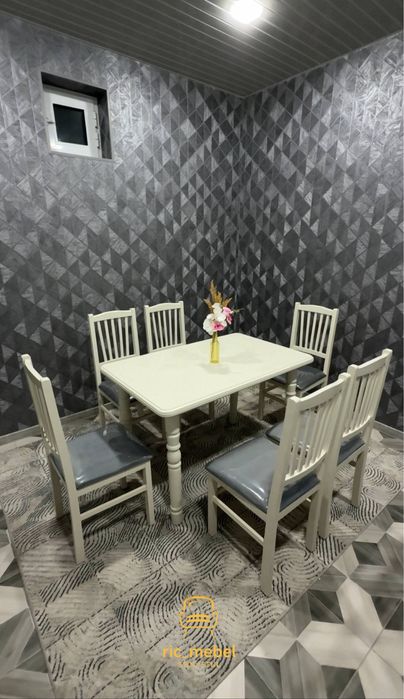 6x1 stol stulimiza oshxona va kafelar uchun mojalangan