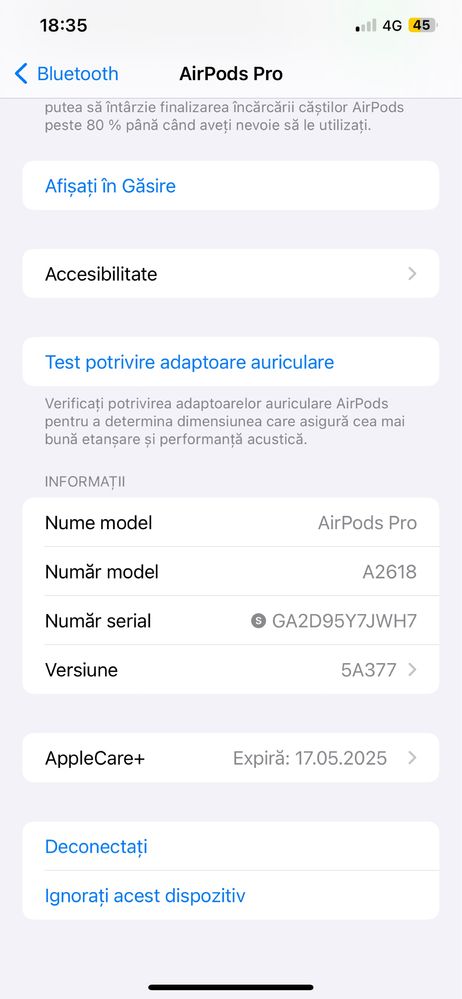 Casti aipods pro  garantie apple