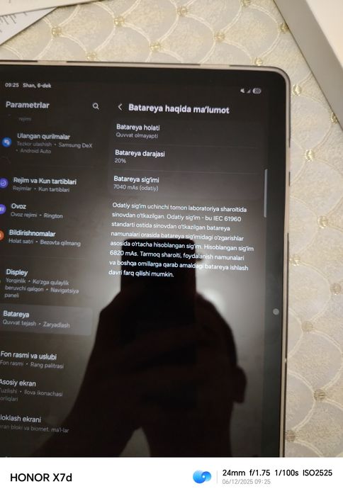 Galaxy Tab A+9 5G 1 yil kafolati bilan