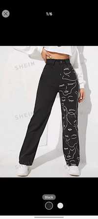 Черен панталон/дънки - SHEIN