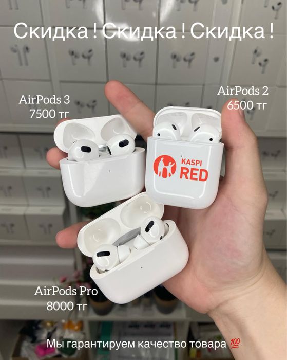 Беспроводные Наушники AirPods Pro Премиум с Шумкой Наушники вид 1в1