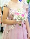 Rochie cu aplicații florale