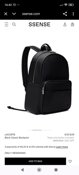 Раница Lacoste тъмносин