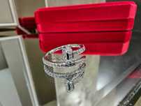 CARTIER Nail Juste un Clou Silver Small Paved Diamonds Пръстен Пирон