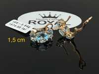 Bijuteria Royal CB : Cercei aur 18K cu acvamarine 5,64 grame