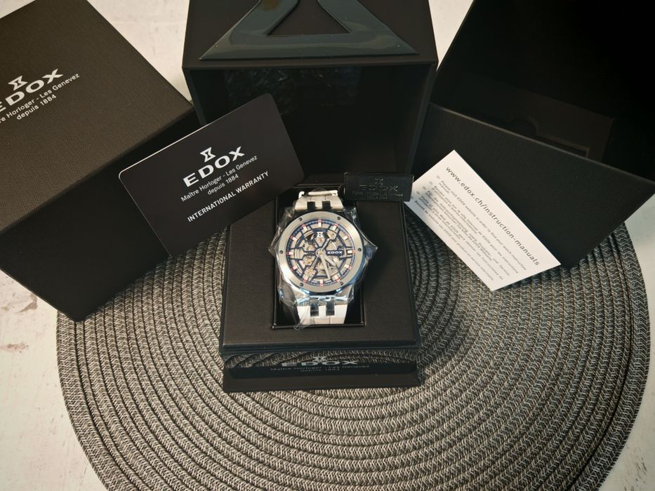 EDOX Delfin Mecano 85303 357BUCAB BUIRB Skeleton