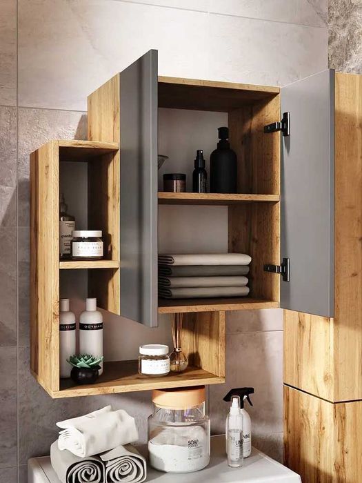 Навесной шкаф для ванной YANA ECO MEBEL — удобство и современный стиль