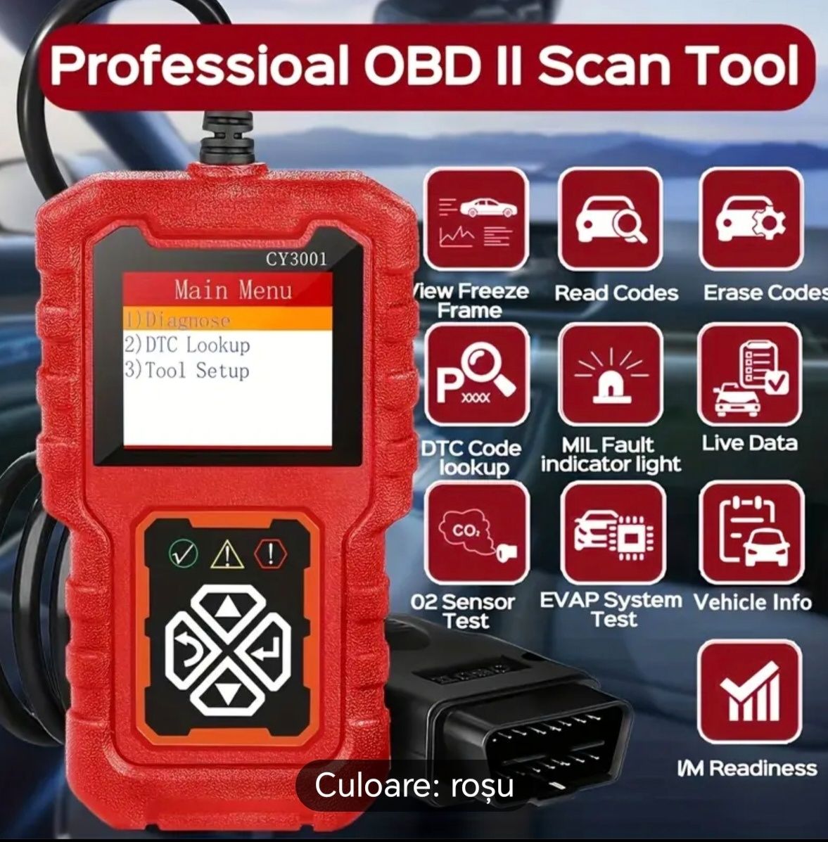 Tester auto  OBD 2 CY3001 Diagnoza auto