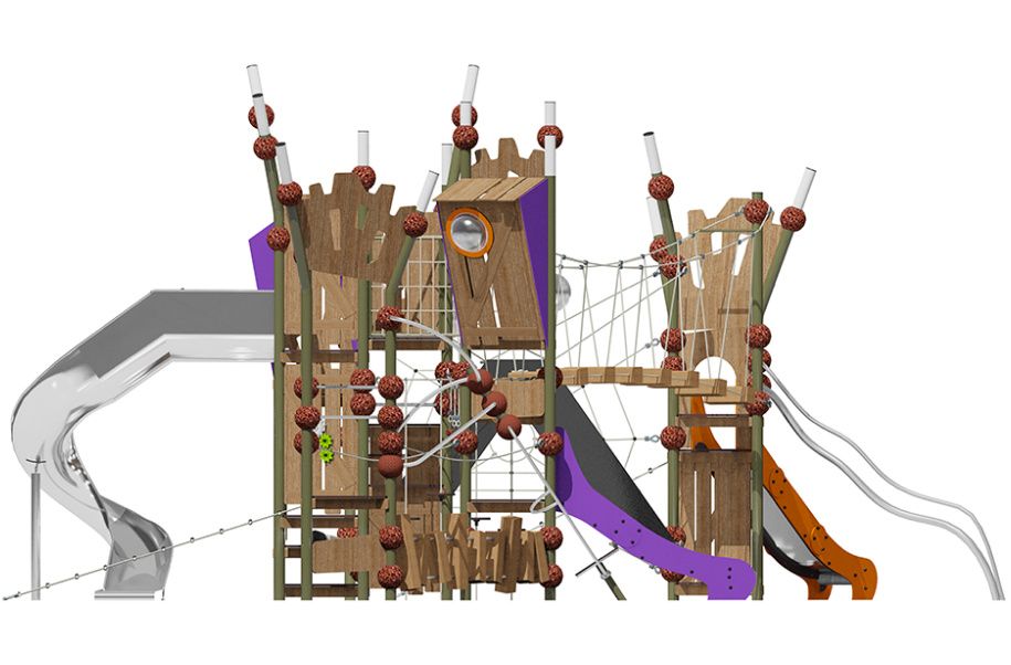 Детские игровые комплексы для элитных ЖК ROMANA Детские площадки Горки