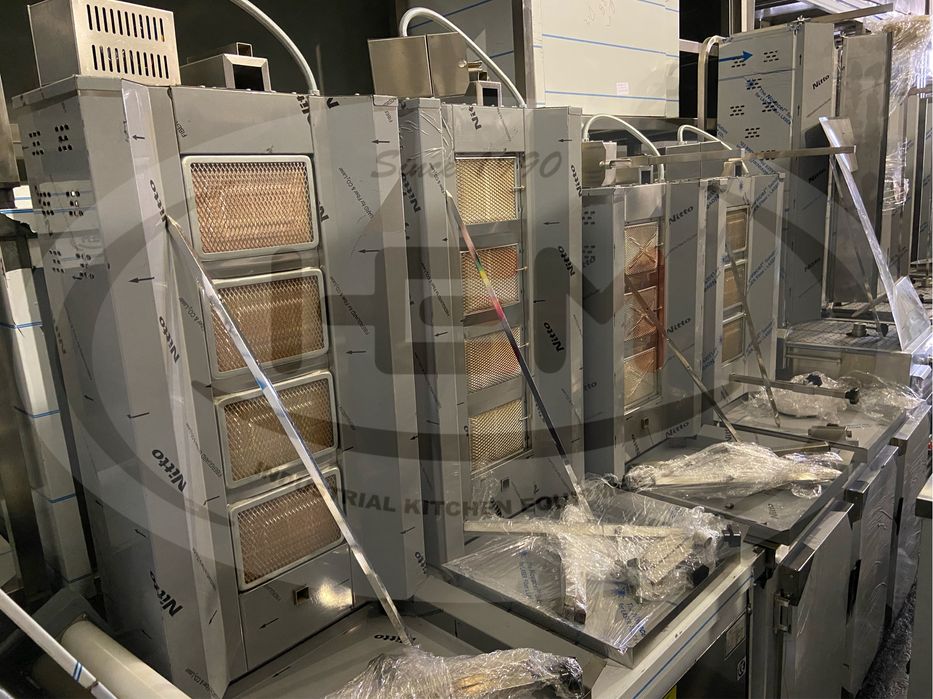 Aparat De Shaorma Inox Cu Motor Sus 3,4,5 Arzatoare IN STOC