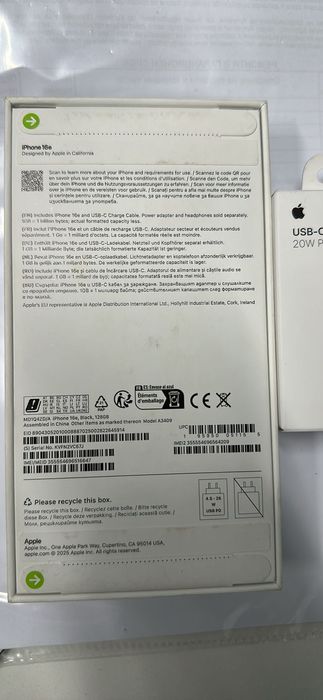 iphone 16е 128GB Black Чисто нов!