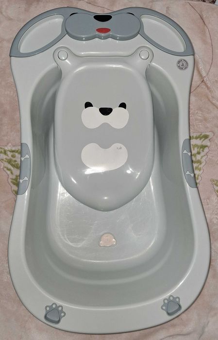 Детская ванночка с анатомической горкой и гамачком