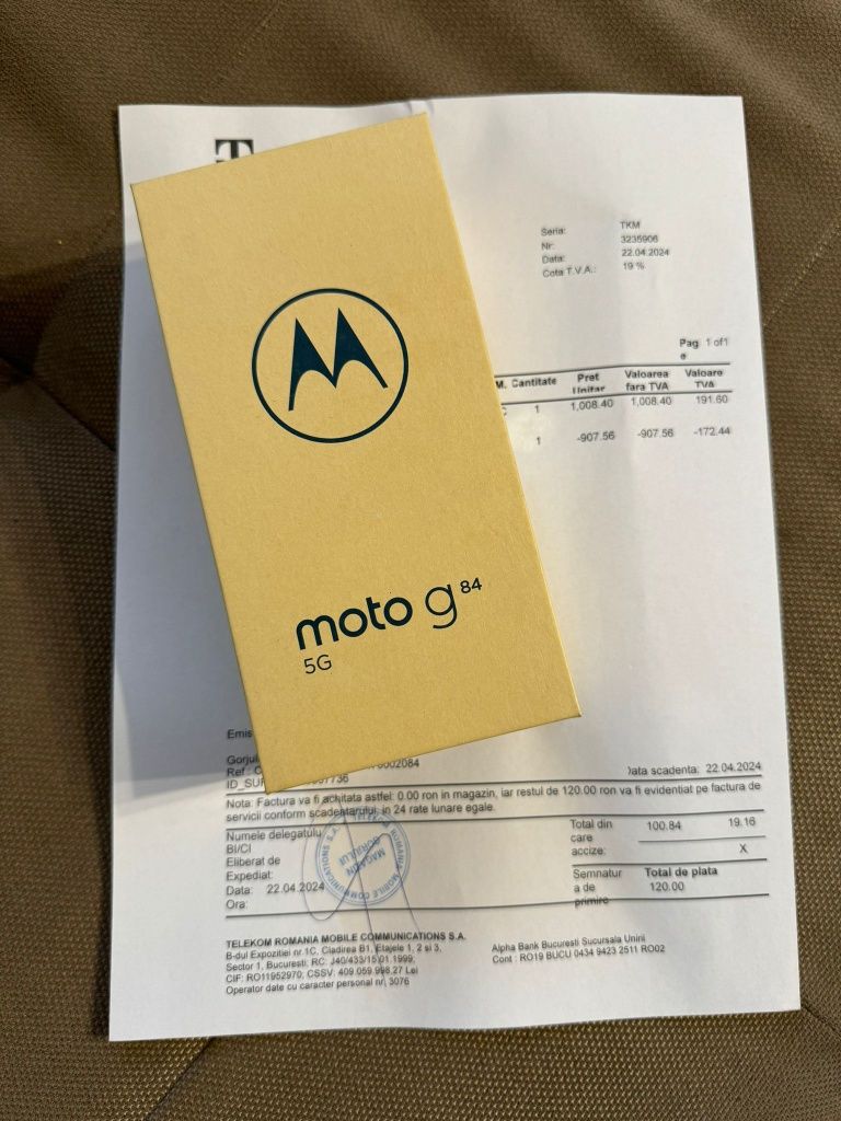 Moto G84 5G Black 256 GB Nou Sigilat