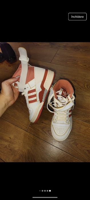 Adidas Forum 84 Hi W butter white/salmon pink