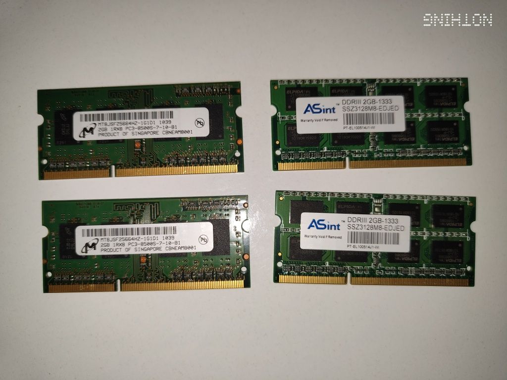 4x2GB RAM DDR 3 pentru laptop