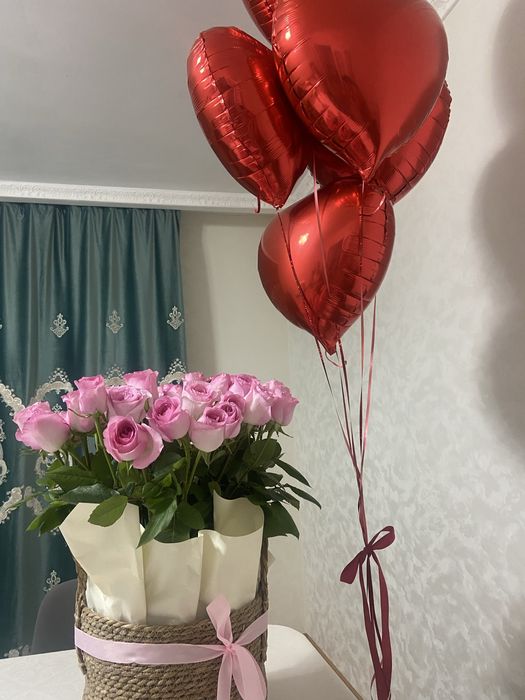 Цветы с шаром комплект