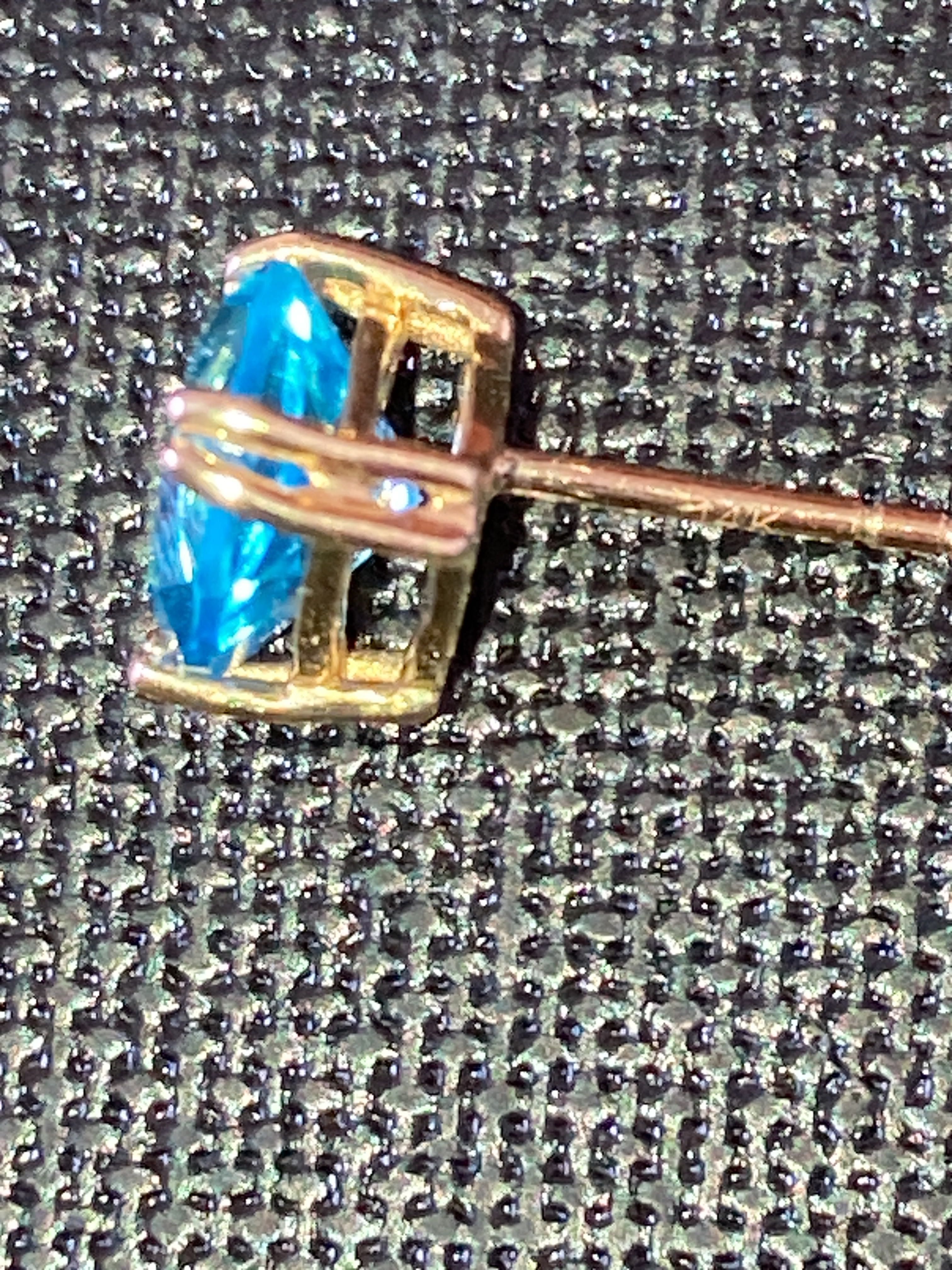 Cercei Swiss topaz și aur 14k