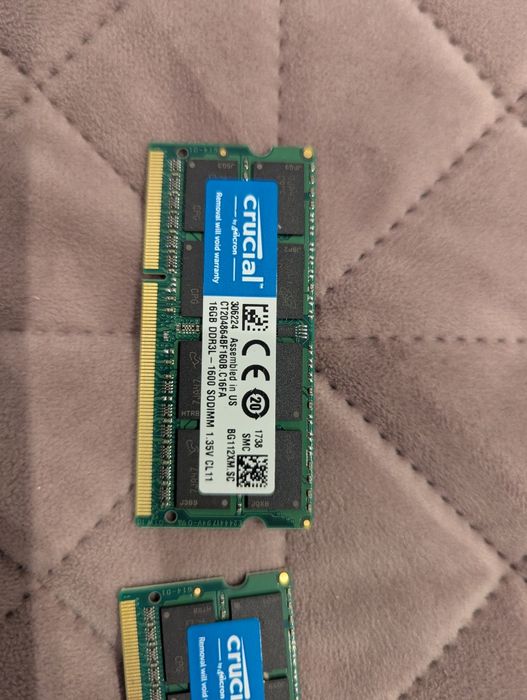 Crucial 2x16GB DDR3L 1600 SODIMM 1.35V CL11