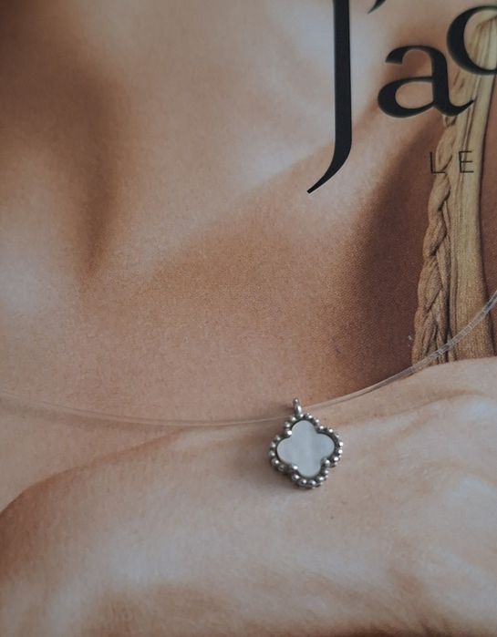 Сребърна детелина van cleef на корда