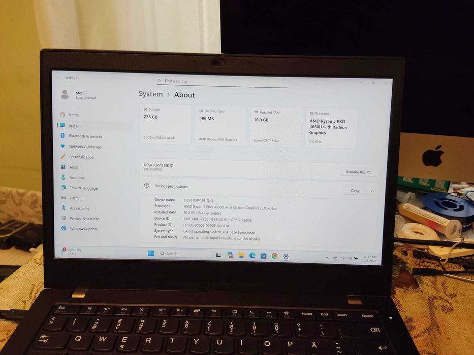 laptop lenovo thinkpad L14 gen.1 cu amd ryzen 5 pro 4650u.