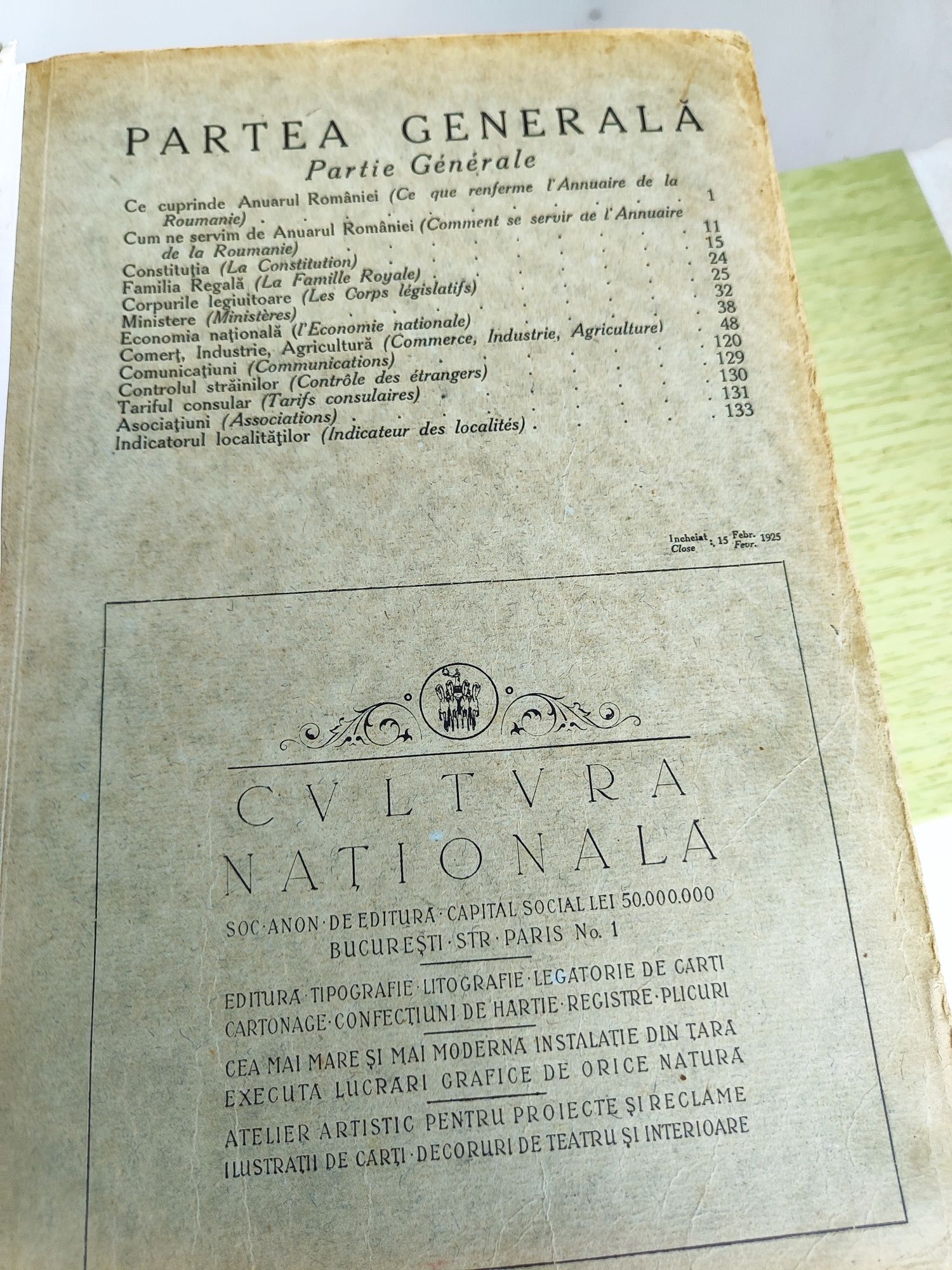 Anuarul Romaniei 1925-26 editura Rudolf Mosse