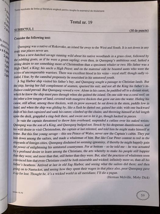 Teste rezolvate pentru examenul de titularizare engleza