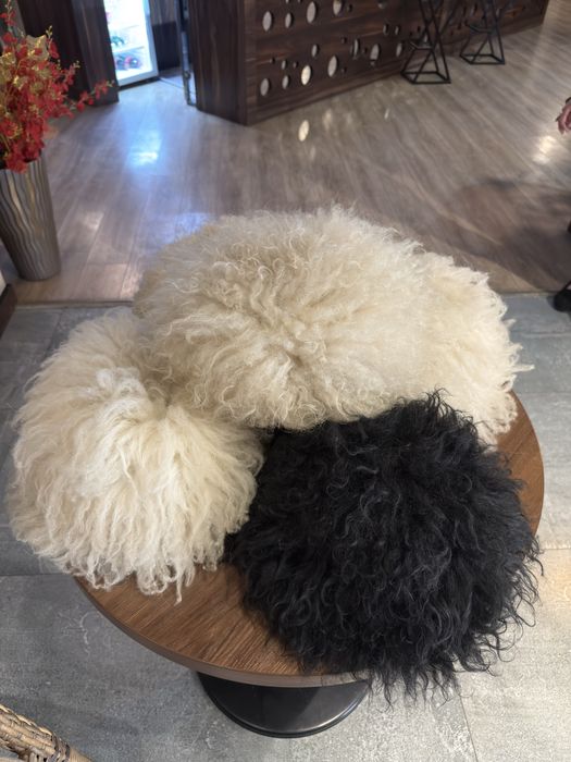 Шапка из овечьей шерсти / папаха - натуральная, ручная работа