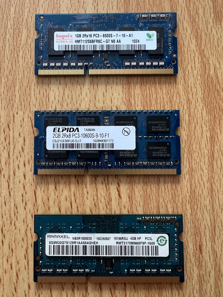 Memorie RAM Laptop DDR3 1GB 2GB 4GB