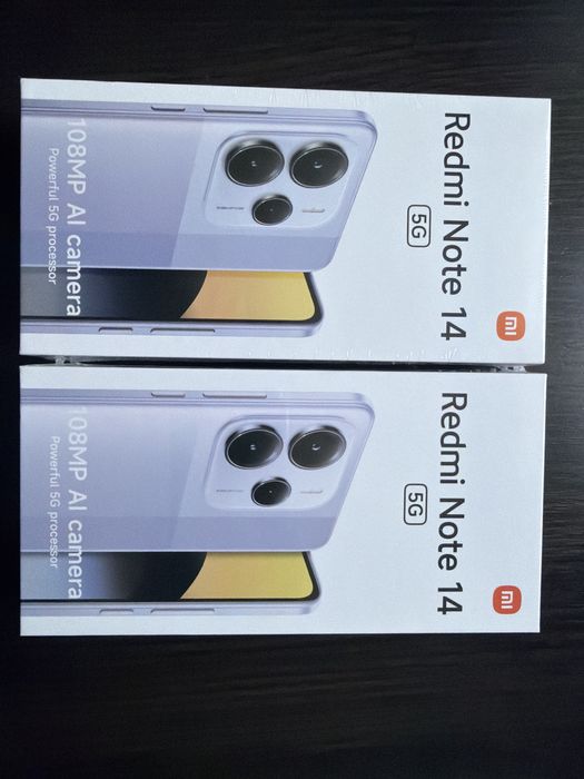 Redmi Note 14 5G - чисто нови - Lavender Purple / Coral Green