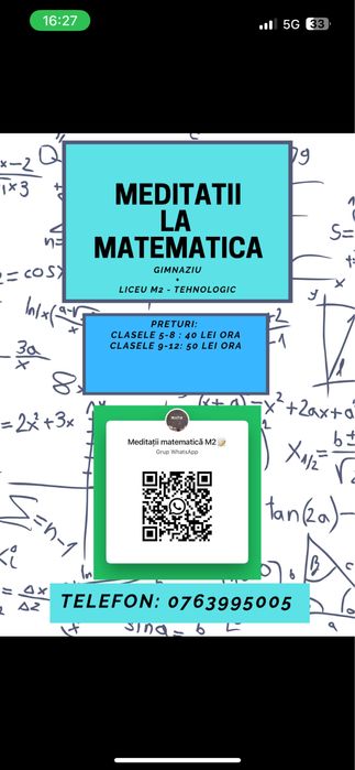 Meditatii la Matematica clasele 5-8