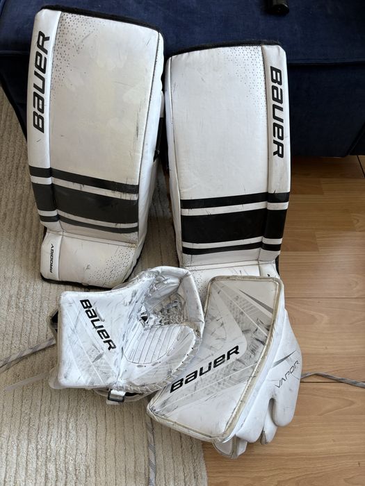 Вратарские щитки 24+, ловушка и блин bauer