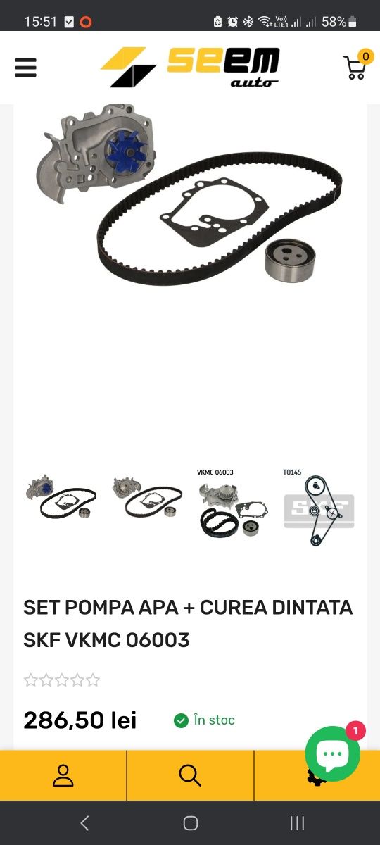 Set distributie Dacia Renault 119 lei