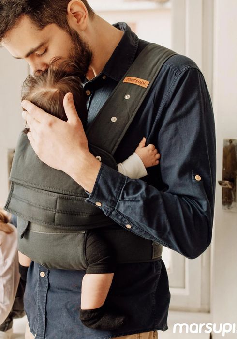 Sistem de purtat Marsupi 0-12 luni, gri antracit, marimea L