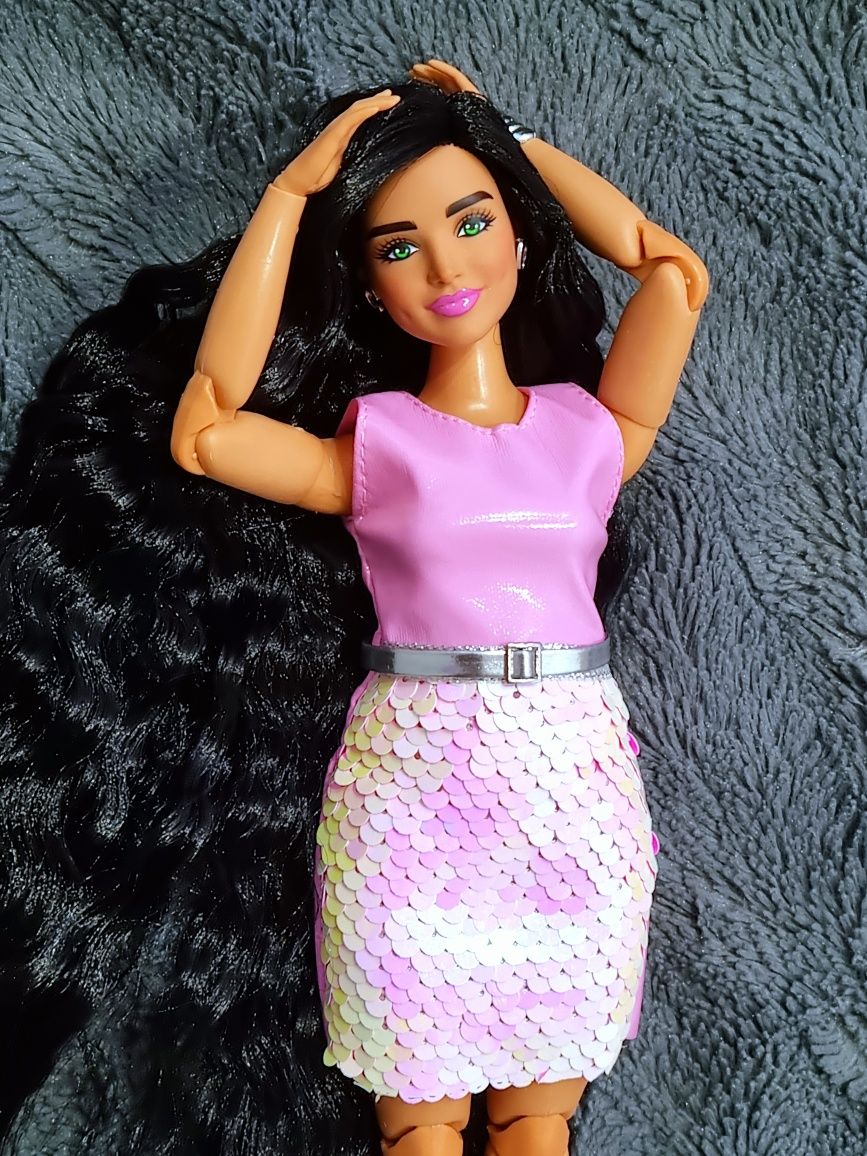 Papusa Barbie Fashionistas Made to Move Dimples Sculpt mtm Reroot