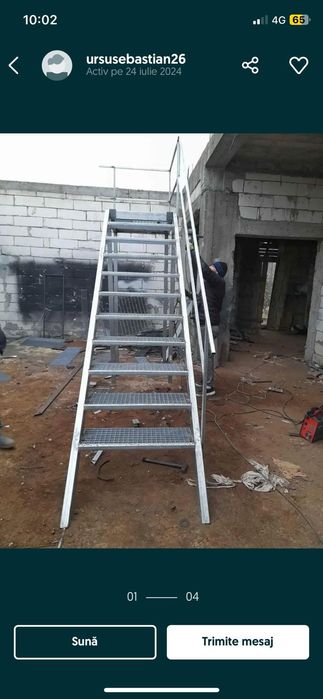 Scara metalica zincata  exterioara pentru ,case, beciuri și incendii