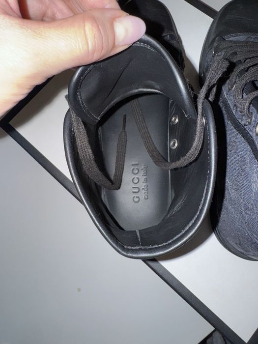 Adidasi Gucci Monogram High Top Canvas