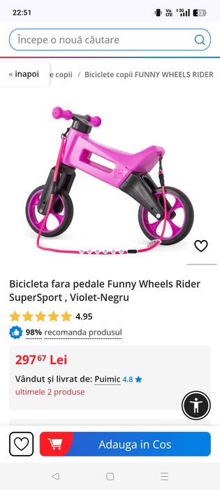 Bicicleta fara pedale