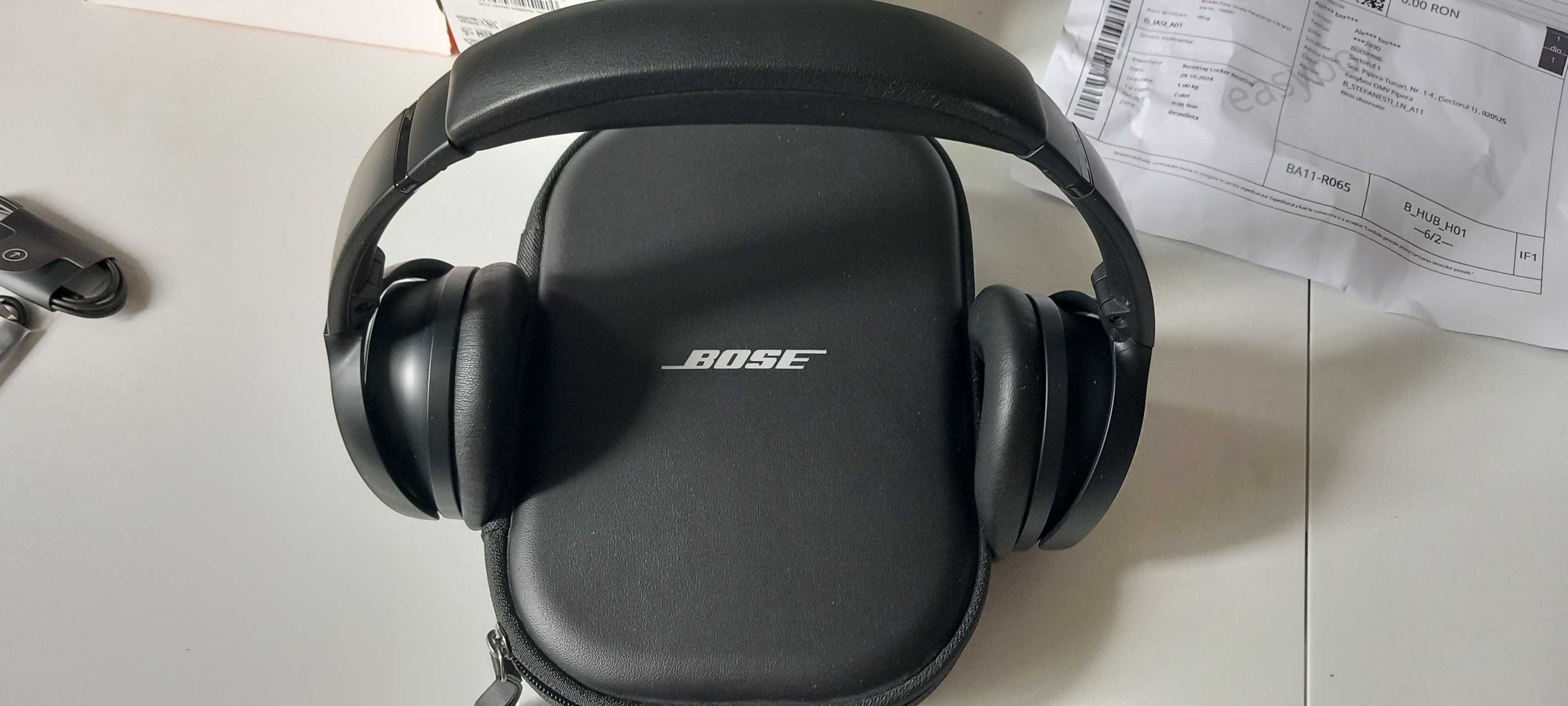 Casti cu anulare zgomot Bose QuietComfort Black. Nou cu garantie.