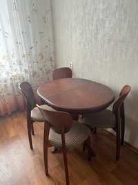 Беларусская мебель: обеденный стол со стульями на кухню. Торг 170 тыс