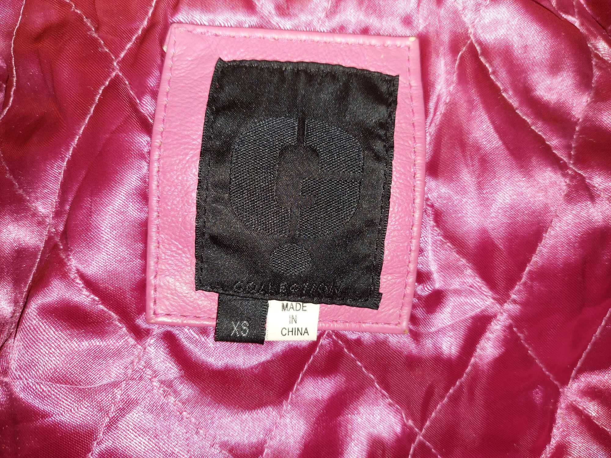 Jacheta din piele naturală roz