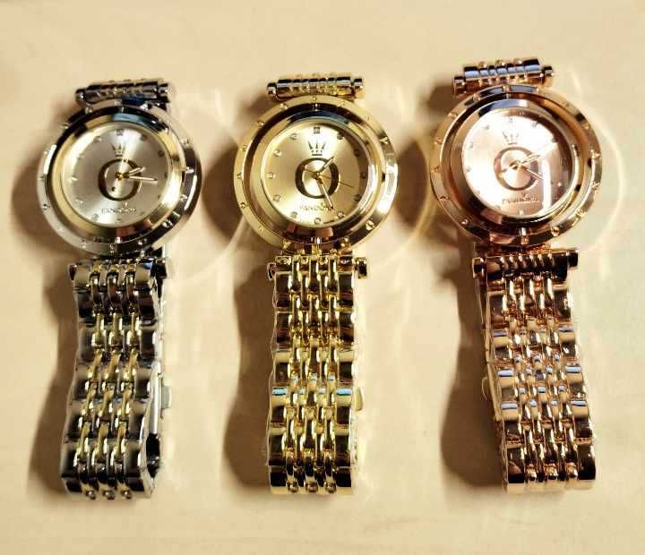 Ceas PandorA cu cadran rotativ auriu