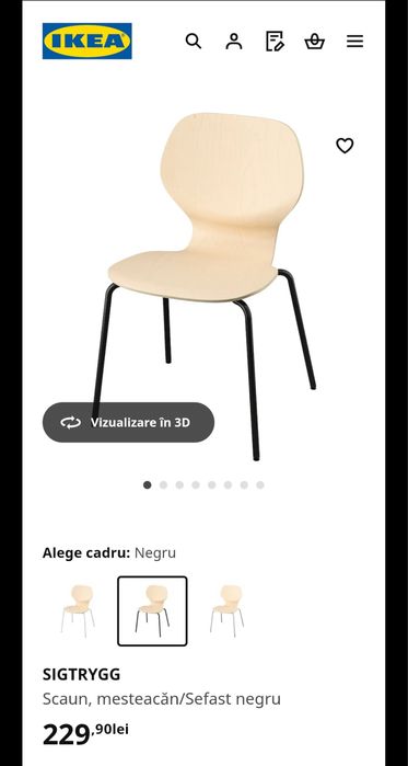 Vand set de 4 Scaune IKEA