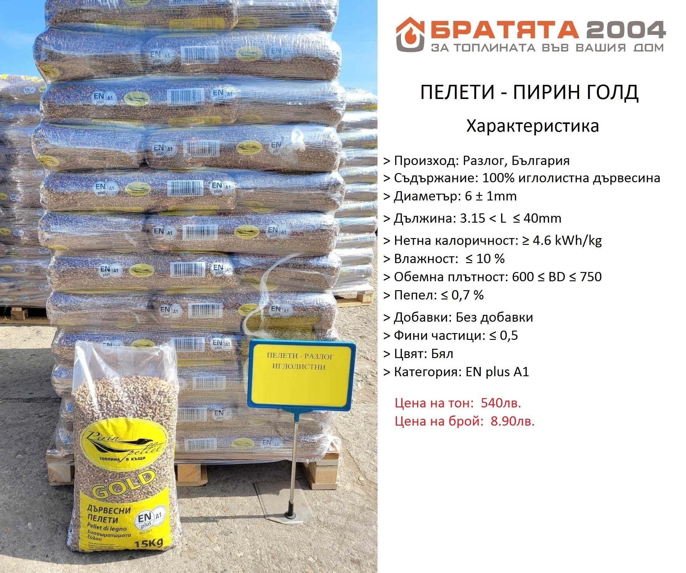 Пелети и пак Пелети, за гр. София и региона. Борса БРАТЯТА 2004