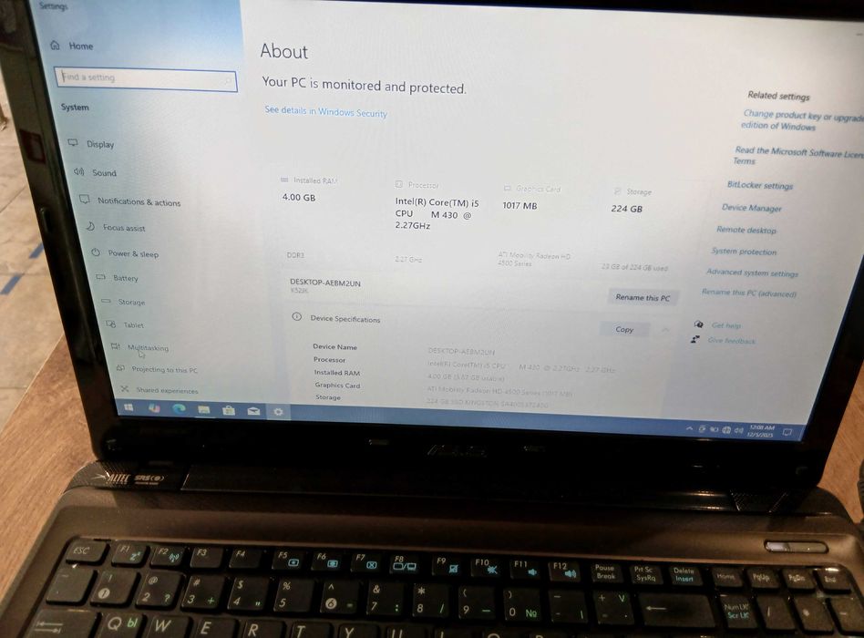 Asus K52JK i5 SSD