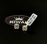 Bijuteria Royal cercei din aur alb 14k 2.08 gr