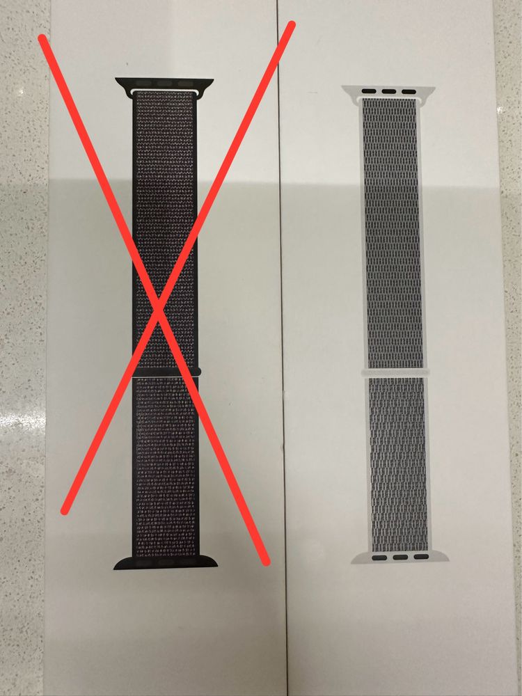 Apple Watch 44mm Black Sport Loop и 44mm Seashell Sport Loop